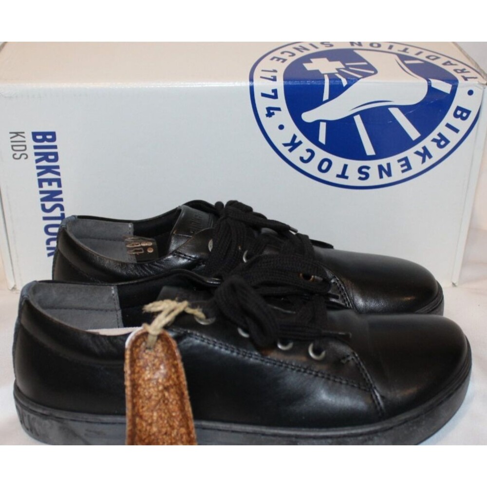 Birkenstock Arran Kids Leather Sneaker Shoes Color Black EU 34 US 3-3.5‎ NIB